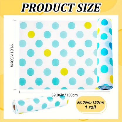 Multicolor Antibacterial Shelf & Drawer Liner Roll - Waterproof, Non-Slip Foam Mat for Cabinets and Wardrobes (30 x 300 cm)