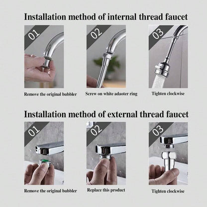 360° Rotatable Splash-Proof Faucet Extension