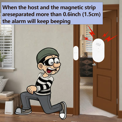 Smart Door Window Open Sensor Alarm & 130dB loud Siren
