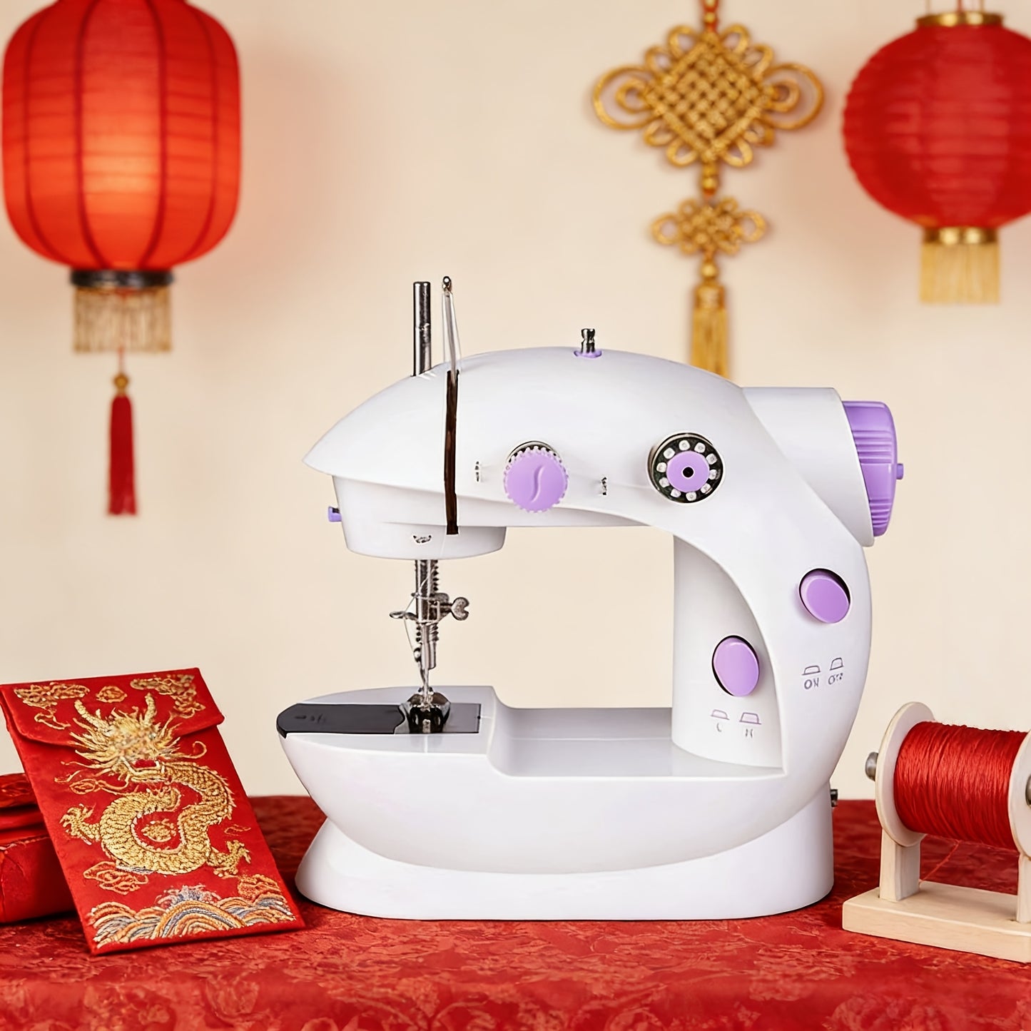 Multi-Functional Portable Sewing Machine with Table