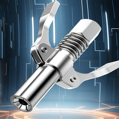 Grease Gun Coupler, Double Handles Quick Release Grease Nozzle Joint Fittings with 6 Thickened Jaws