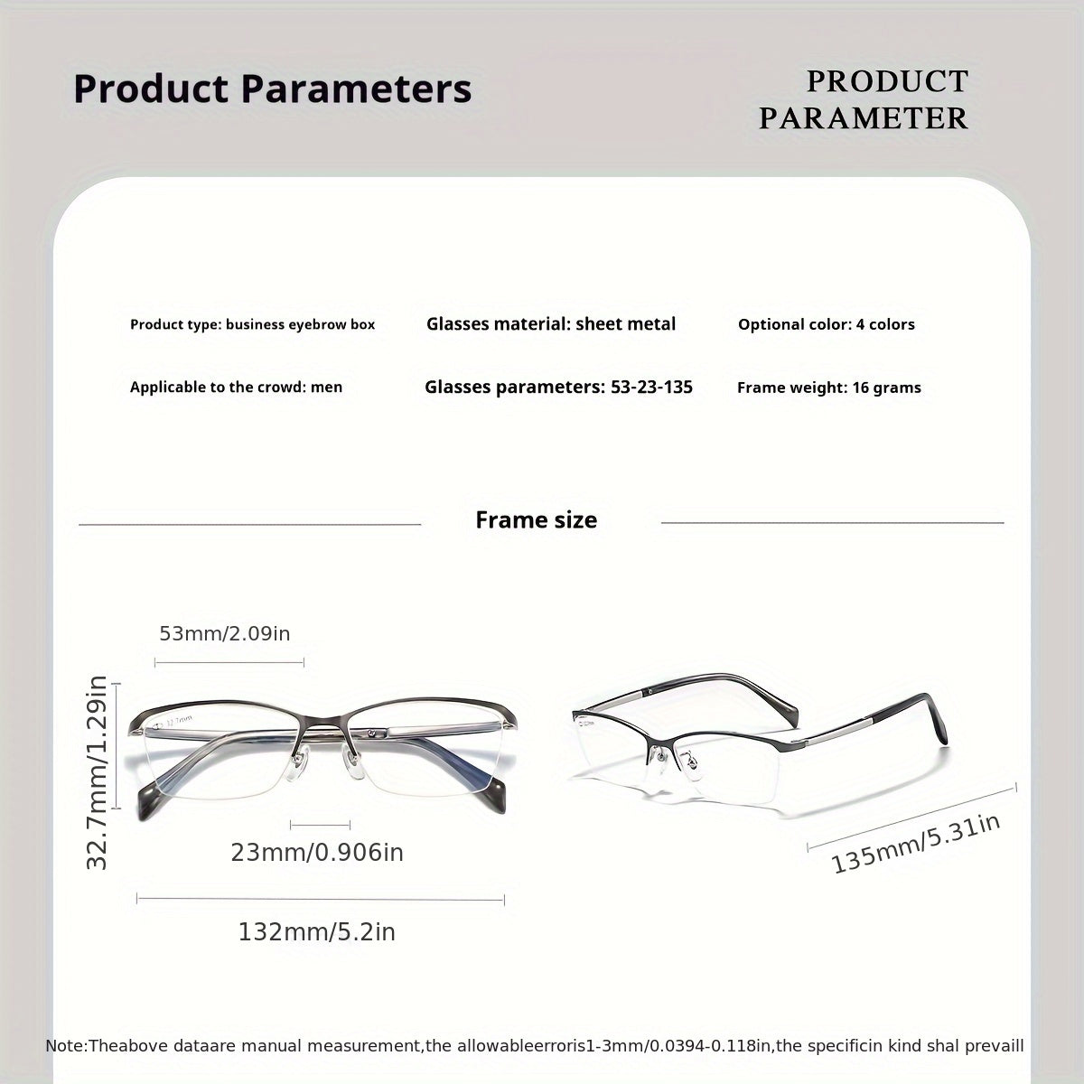 (Buy 1 Get 1 Free) MaxVision - Fashionable Business Glasses +0.5 to +2.5