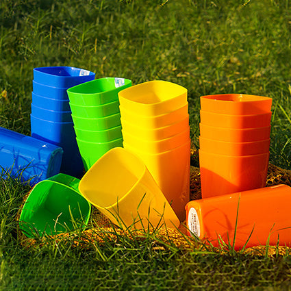 (Pack of 12) Plastic Prism Glass Set For Home and Outdoor Use