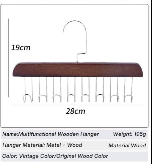 Multi Hook Coat Racks 360 Degree Space Saving Hangers with 8 Hooks