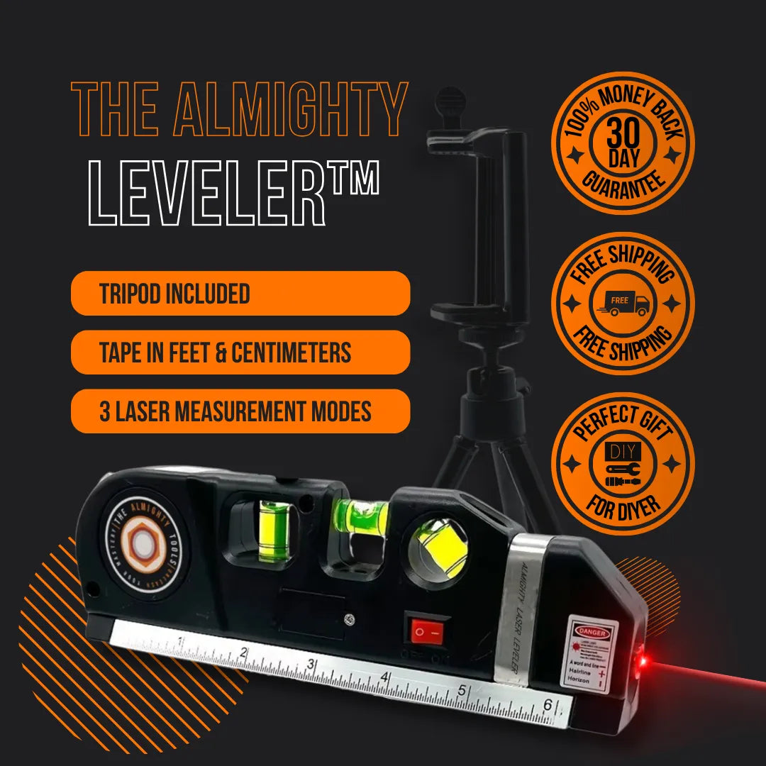The Almighty Leveler™ Multipurpose Laser Level Kit Tool