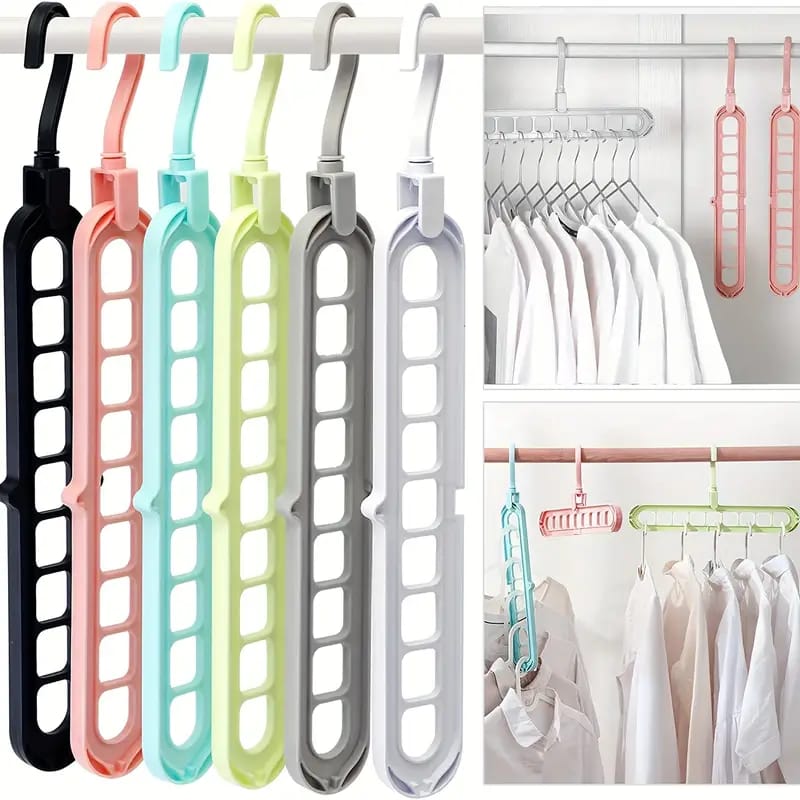 (Pack of 15) 9 Hole Rotatable Hanger Space Saving Organizer