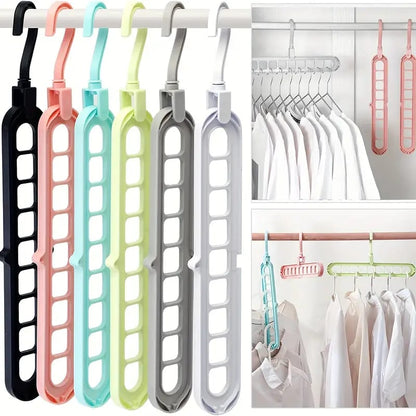 (Pack of 15) 9 Hole Rotatable Hanger Space Saving Organizer