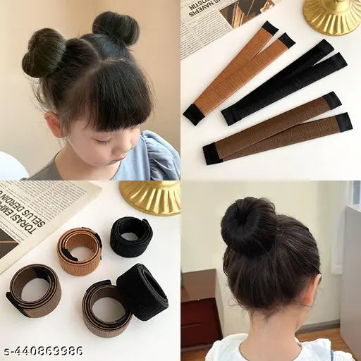 (Pack Of 2) Beautiful French Braid Hair Ladies Bun Making Tool For Women