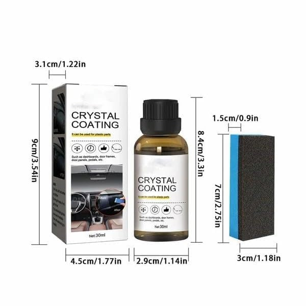 ( BUY 1 GET 2 ) Crystal Coating For Car & Bike Plastic Parts
