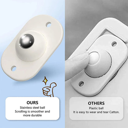 Self-Adhesive Rotating Mini Wheels for Storage Boxes & Bins