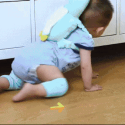 (Pack of 2 Pairs) Soft Elastic Anti Slip Crawling Safety Protector Leg Cushion Knee Elbow Brace Pads For Babies and Toddlers