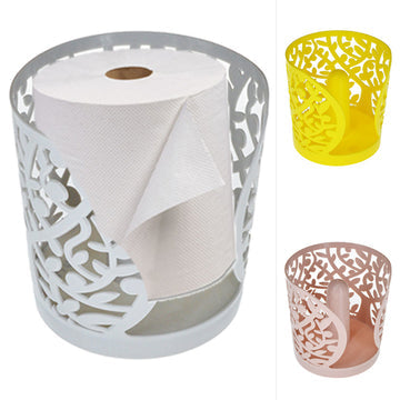 (Pack of 2) Plastic Flower Design Tissue Roll Paper Holder For Home and Outdoor Use