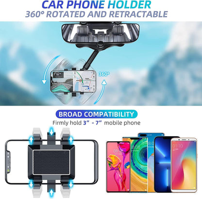 ✨Ultimate Pack - Car Mirror Mobile Holder With Free Car Cleaning Accessories 🚗
