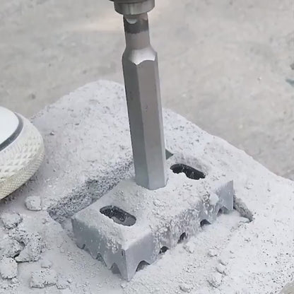 Square Hole Cutter for 86-Type Electrical Box 3/8" Shank Steel Heavy-Duty Trapezoidal Square Slot Cutter
