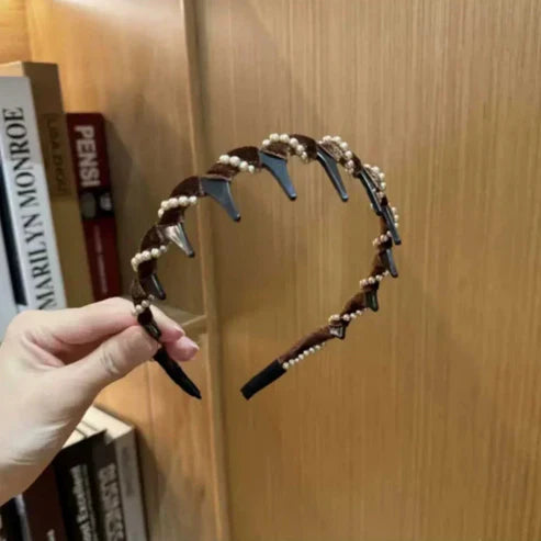 🔥Vintage High Cranium Artificial Pearl Headband (50% OFF)