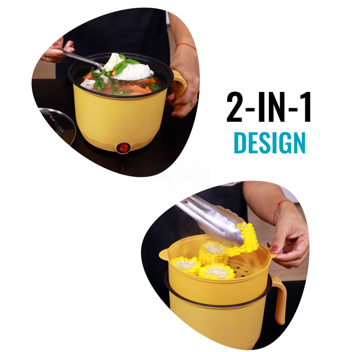 Multi-function Electric Hot Pot, Combines Steaming, Boiling, Frying, and Blanching, Anti-Dry Burn Non-Stick Inner Pot ⭐⭐⭐⭐⭐